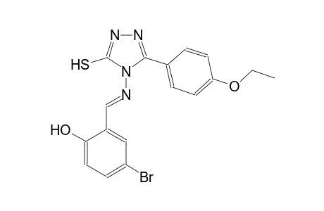 4-bromo-2-((E)-{[3-(4-ethoxyphenyl)-5-sulfanyl-4H-1,2,4-triazol-4-yl]imino}methyl)phenol