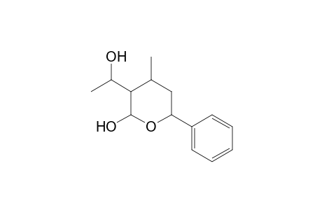 (3RS)-4-Methyl-3-(1'-hydroxyethyl)-6-phenyl-tetrahydro-2H-pyran-2-ol