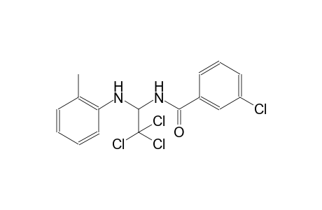 3-chloro-N-[2,2,2-trichloro-1-(2-toluidino)ethyl]benzamide