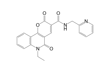 6-ethyl-2,5-dioxo-N-(2-picolyl)-5,6-dihydro-2H-pyrano[3,2-c]quinoline-3-carboxamide