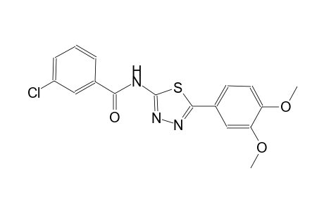 3-chloro-N-[5-(3,4-dimethoxyphenyl)-1,3,4-thiadiazol-2-yl]benzamide