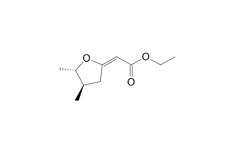 (+-)-2-(E)-(Ethoxycarbonylmethylidene)-(4R,5S)-dimethyltetrahydrofuran