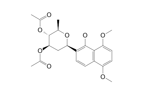 2-(3',4'-DI-O-ACETYL-2',6'-DIDEOXY-BETA-L-ARABINO-HEXOPYRANOSYL)-5,8-DIMETHOXYNAPHTHALEN-1-OL
