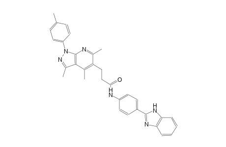 1H-pyrazolo[3,4-b]pyridine-5-propanamide, N-[4-(1H-benzimidazol-2-yl)phenyl]-3,4,6-trimethyl-1-(4-methylphenyl)-