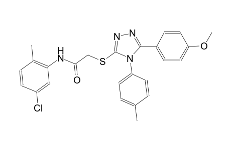 N-(5-chloro-2-methylphenyl)-2-{[5-(4-methoxyphenyl)-4-(4-methylphenyl)-4H-1,2,4-triazol-3-yl]sulfanyl}acetamide