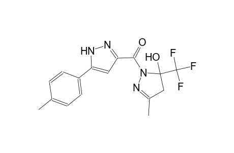 3-methyl-1-{[5-(4-methylphenyl)-1H-pyrazol-3-yl]carbonyl}-5-(trifluoromethyl)-4,5-dihydro-1H-pyrazol-5-ol