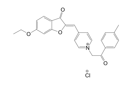 (Z)-4-((6-Ethoxy-3-oxobenzofuran-2(3H)-ylidene)methyl)-1-(2-oxo-2-p-tolylethyl)pyridinium chloride