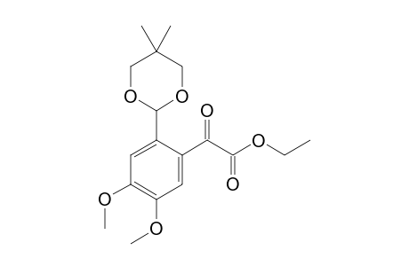 Ethyl 2-[2-(5,5-dimethyl-1,3-dioxan-2-yl)-4,5-dimethoxyphenyl]-2-oxoacetate