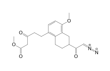 1-Naphthalenepentanoic acid, 6-(diazoacetyl)-5,6,7,8-tetrahydro-4-methoxy-.beta.-oxo-, methyl ester, (.+-.)-