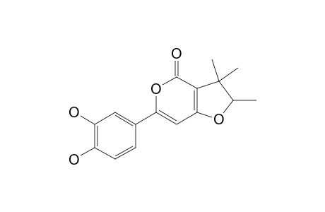 SAROPYRONE;2,3,3-TRIMETHYL-6-(3',4'-DIHYDROXYPHENYL)-2,3-DIHYDRO-4-OXO-4H-FURO-[3,2-C]-PYRAN