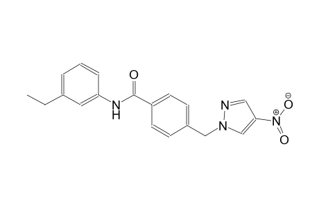 N-(3-ethylphenyl)-4-[(4-nitro-1H-pyrazol-1-yl)methyl]benzamide