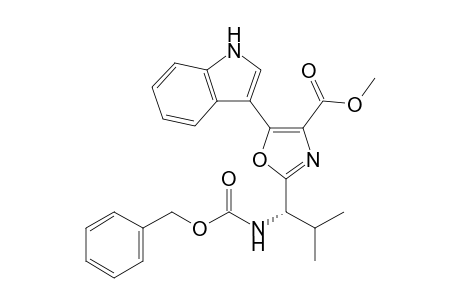 (S)-Methyl 2-(1-benzyloxycarbonylamino-2-methylpropyl)-5-(indol-3-yl)-oxazole-4-carboxylate