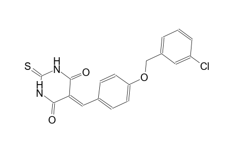 5-{4-[(3-chlorobenzyl)oxy]benzylidene}-2-thioxodihydro-4,6(1H,5H)-pyrimidinedione