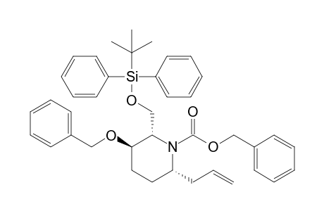 (2S,3R,6S)-2-[[tert-butyl(diphenyl)silyl]oxymethyl]-3-phenylmethoxy-6-prop-2-enyl-1-piperidinecarboxylic acid (phenylmethyl) ester