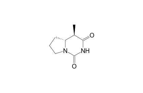 (4RS,5aRS)-4-Methyl-4a,5,6,7-tetrahydro-1,3-dioxopyrrolo[1,2-c]pyrimidine