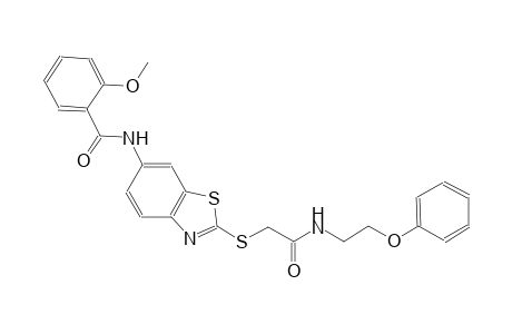benzamide, 2-methoxy-N-[2-[[2-oxo-2-[(2-phenoxyethyl)amino]ethyl]thio]-6-benzothiazolyl]-