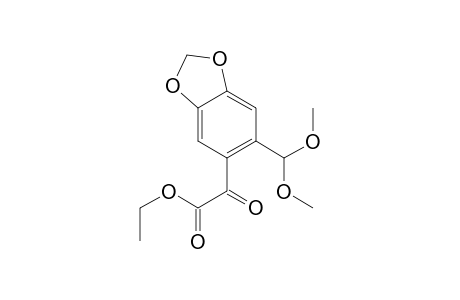 1,3-benzodioxole-5-acetic acid, 6-(dimethoxymethyl)-.alpha.-oxo-, ethyl ester