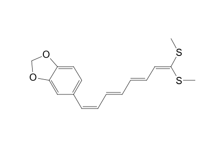 1,1-Bis(methylthio)-8-(3,4-methylenedioxyphenyl)-1,3,5,7-octatetraene