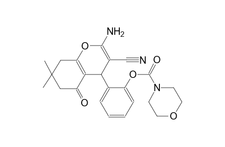 2-(2-amino-3-cyano-7,7-dimethyl-5-oxo-5,6,7,8-tetrahydro-4H-chromen-4-yl)phenyl 4-morpholinecarboxylate