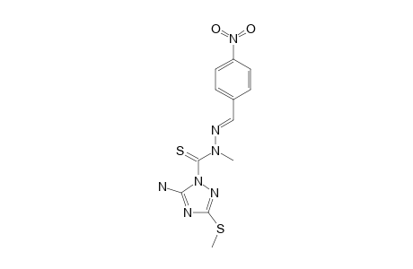 5-amino-N-methyl-3-(methylthio)-N-[(4-nitrobenzylidene)amino]-1,2,4-triazole-1-carbothioamide