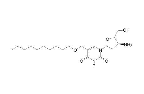 1-[(2R,4S,5S)-4-amino-5-(hydroxymethyl)-2-oxolanyl]-5-(decoxymethyl)pyrimidine-2,4-dione
