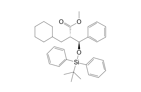 Methyl 2-(cyclohexylmethyl)-3-((1,1-dimethylethyl)diphenylsilyloxy)-3-phenylpropanoate (6:1 anti/syn mixture)
