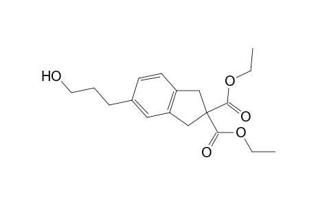 2H-Indene-2,2-dicarboxylic acid, 1,3-dihydro-5-(3-hydroxypropyl)-, diethyl ester