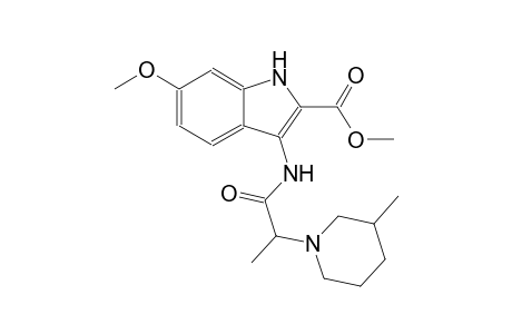 methyl 6-methoxy-3-{[2-(3-methyl-1-piperidinyl)propanoyl]amino}-1H-indole-2-carboxylate