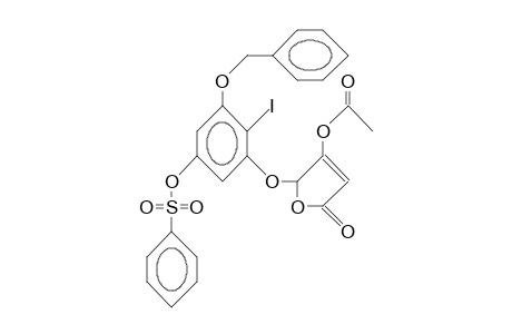 5-(5-Benzenesulfonyloxy-3-benzyloxy-2-iodo-phenoxy)-4-acetoxy-2(5H)-furanone