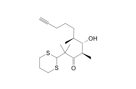 (4R,5S,6S)-2-(1,3-dithian-2-yl)-2,4,6-trimethyl-5-oxidanyl-undec-10-yn-3-one