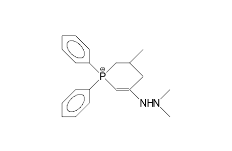 5-(2,2-Dimethyl-hydrazino)-3-methyl-1,1-diphenyl-1,2,3,4-tetrahydro-phosphorinium cation