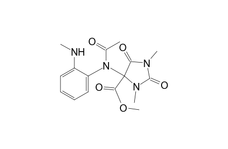 4-Imidazolidinecarboxylic acid, 4-[acetyl[2-(methylamino)phenyl]amino]-1,3-dimethyl-2,5-dioxo-, methyl ester