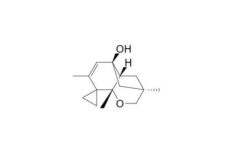 Spiro[cyclopropane-1,8'(5'H)-[3,5]methano[2H-1]benzopyran]-5'-ol, 3',4',4'a,8'a-tetrahydro-3',7',8'a-trimethyl-, (3'.alpha.,4'a.beta.,5'.beta.,8'a.beta.)-(-)-