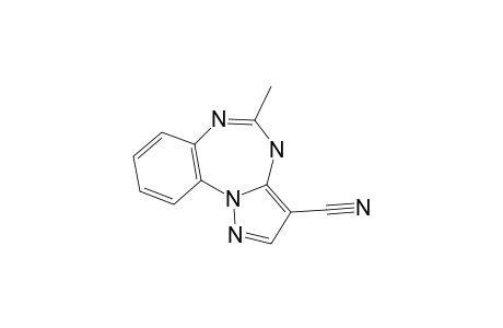 5-METHYL-6H-PYRAZOLO-[2,3-A]-[1,3,5]-BENZOTRIAZEPINE-3-CARBONITRILE