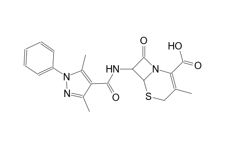7-{[(3,5-dimethyl-1-phenyl-1H-pyrazol-4-yl)carbonyl]amino}-3-methyl-8-oxo-5-thia-1-azabicyclo[4.2.0]oct-2-ene-2-carboxylic acid