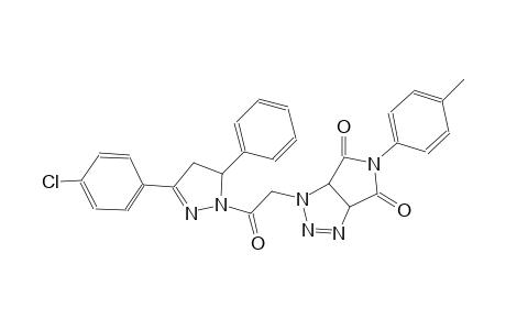 1-{2-[3-(4-chlorophenyl)-5-phenyl-4,5-dihydro-1H-pyrazol-1-yl]-2-oxoethyl}-5-(4-methylphenyl)-3a,6a-dihydropyrrolo[3,4-d][1,2,3]triazole-4,6(1H,5H)-dione