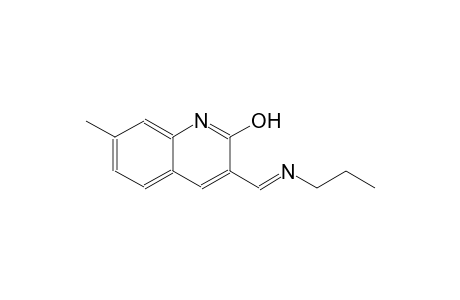 7-methyl-3-{(E)-[(E)-propylimino]methyl}-2-quinolinol