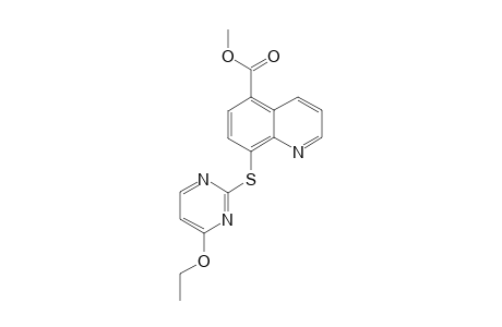 4-ETHOY-2-[(5-METHOXYCARBONYL-8-QUINOLYL)-THIO]-PYRIMIDINE