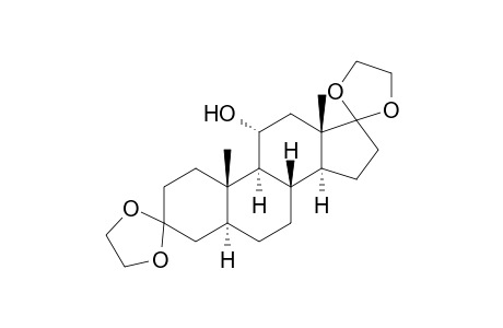 Androstane-3,17-dione, 11-hydroxy-, cyclic bis(1,2-ethanediyl acetal), (5.alpha.,11.alpha.)-