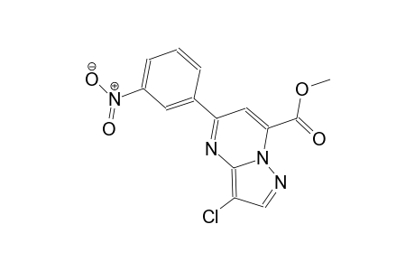 pyrazolo[1,5-a]pyrimidine-7-carboxylic acid, 3-chloro-5-(3-nitrophenyl)-, methyl ester