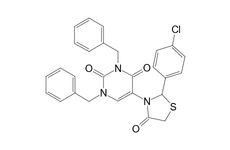 1,3-Dibenzyl-5-(2-(4-chlorophenyl)-4-oxothiazolidin-3-yl)pyrimidine-2,4(1H,3H)-dione