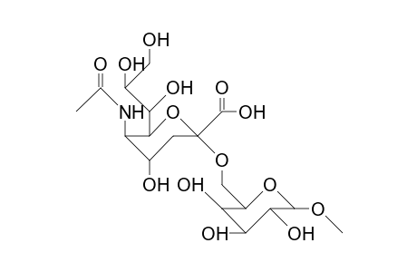 Methyl (5-acetamido-3,5-dideoxy.alpha.-D-glycero-D-galacto-2-nonulopyranosylonic acid) (2->6).beta.-D-galactopyranoside