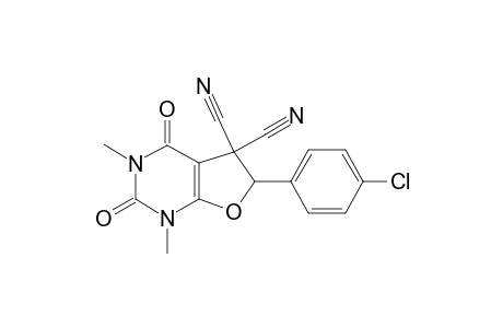 6-(4-Chlorophenyl)-1,3-dimethyl-2,4-dioxo-1,2,3,4-tetrahydrofuro[2,3-d]pyrimidine-5,5(6H)-dicarbonitrile