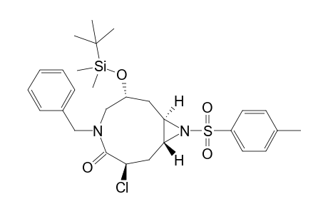 (3R,5R,6R,8R)-1-Benzyl-8-(tert-butyldimethylsilyloxy)-3-chloro-5,6-(N-tosyl)epiminoazonan-2-one
