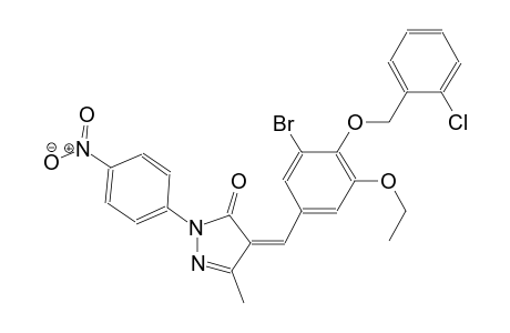 (4Z)-4-{3-bromo-4-[(2-chlorobenzyl)oxy]-5-ethoxybenzylidene}-5-methyl-2-(4-nitrophenyl)-2,4-dihydro-3H-pyrazol-3-one