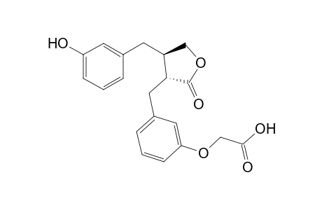 (+-)-trans-2-(3-Carboxymethoxybenzyl)-3-(3'-hydroxybenzyl)butyrolactone