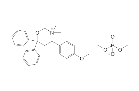 3,3-Dimethyl-4-p-methoxyphenyl-6,6-diphenyltetrahydro-1,3-oxazinium dimethyl phosphate