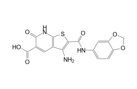 3-amino-2-[(1,3-benzodioxol-5-ylamino)carbonyl]-6-oxo-6,7-dihydrothieno[2,3-b]pyridine-5-carboxylic acid