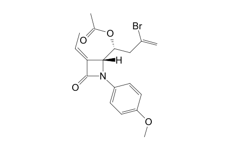 (E)-N-(p-4-Methoxyphenyl)-4-(3-bromo-1-acetoxybut-3-en-1-yl)-3-ethylidene-2-azetidinone