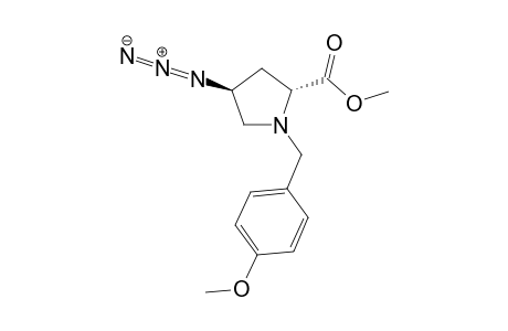 Methyl (2R,4S)-4-azido-N,1-(4-methoxybenzyl)pyrrolidine-2-carboxylate